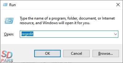پنجره Run برای بستن پورت USB